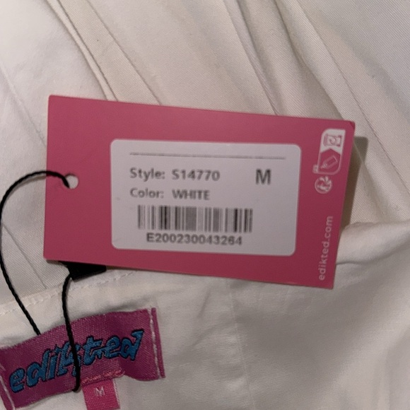 Edikted Corseted Pleated Mini Dress SZ Small - Picture 11 of 12